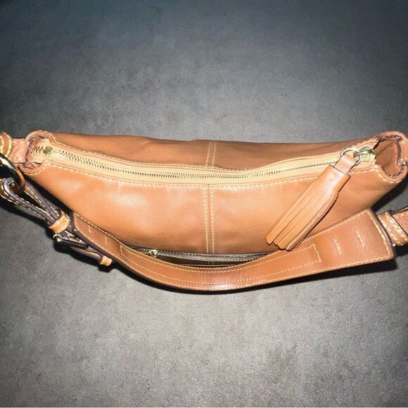 Dooney and Bourke Brown Leather Hobo Bag - Picture 10 of 15